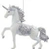 Boutique de Noël Winter Wonderland*Ornament, Periwinkle Unicorn, Glittering