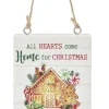Boutique de Noël Family & Friends*Ornament, Plaque With Message "All Hearts Come Home For Christmas"