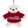 Boutique de Noël Coca-Cola*Ornament, Plush Coca Cola Polar Bear Cub With Knit Sweater