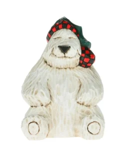 Boutique de Noël Rustic*Ornament, Polar Bear With Toque, Souvenir Of Canada. Designed By Canadian Artist