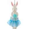 Boutique de Noël Family & Friends*Ornament, Rabbit In Blue Fabric Tutu.