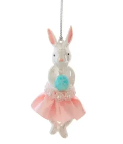 Boutique de Noël Family & Friends*Ornament, Rabbit In Pink Fabric Tutu.