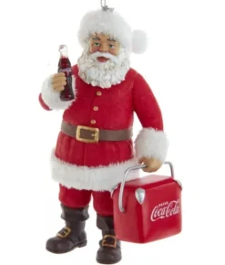 Boutique de Noël Coca-Cola*Ornament, Santa Claus Having A Coke, Cooler In Hand