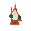 Boutique de Noël Rustic*Ornament, Santa, The Curling Player, Souvenir Of Canada