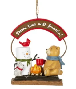Boutique de Noël Enchanted Forest*Ornament, S'Mores, Campfire S'More, With Forest Friends