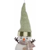 Boutique de Noël Christmas Classics*Ornament, Snow Man With Scarf And Herring Bone Toque.