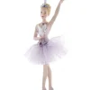 Boutique de Noël Family & Friends*Ornament, Tip Toe Ballerina In Purple Fabric Tutu.