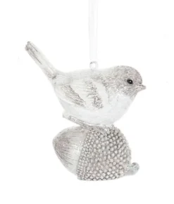 Boutique de Noël Winter Wonderland*Ornament, Winter Bird With Acorn, Contemporary Styling