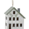 Boutique de Noël Family & Friends*Ornament, Wooden House, In Sage And Ivory Colours