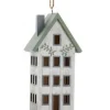 Boutique de Noël Rustic*Ornament, Wooden House, Sage And Ivory Colours