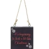 Boutique de Noël Family & Friends*Ornament, Wooden Plaque, With Message "It'S Beginning To Look A Lot Like Christmas"