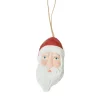 Boutique de Noël Rustic*Ornament, Wooden Rustic Santa Head Figurine