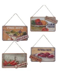 Boutique de Noël Mom'S Kitchen & Bakery*Ornament, Wooden Sign Organic Food