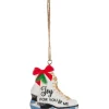 Boutique de Noël Family & Friends*Ornament, Wooden Skate, With Message "Joy, For Me And You"