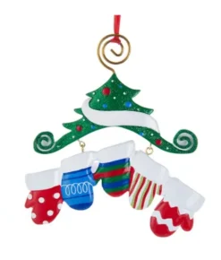 Boutique de Noël Santa'S Workshop*Ornament, Xmas Tree, With 5 Mittens