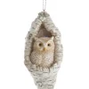 Boutique de Noël Enchanted Forest*Owl In Bark Tree Ornament