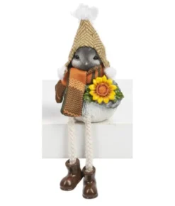 Boutique de Noël Birds & Owls*Pattes Pendantes, Oiseau Douillet, Avec Tournesol, Decoration D'Etagere