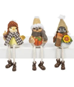 Boutique de Noël Birds & Owls*Pattes Pendantes, Oiseau Douillet, Avec Tournesol, Decoration D'Etagere