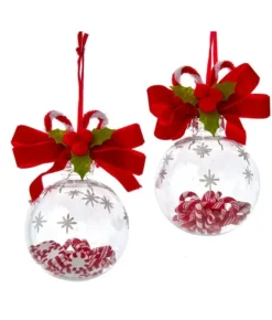 Boutique de Noël Miscellaneous*Peppermint Glass Ball