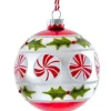 Boutique de Noël Ginger Bread & Candy Shoppe*Peppermint Glass Ball