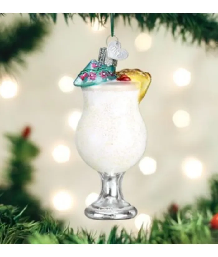 Boutique de Noël Varied Shapes*Pina Colada Glass Ornament