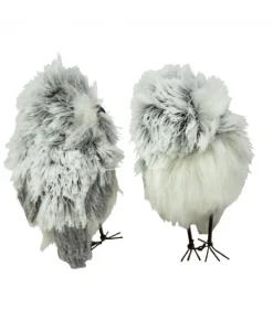 Boutique de Noël Enchanted Forest*Plush Grey Owl Ornaments (2-Piece Set)