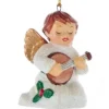 Boutique de Noël Winter Wonderland*Porcelain Angel With Banjo Ornament