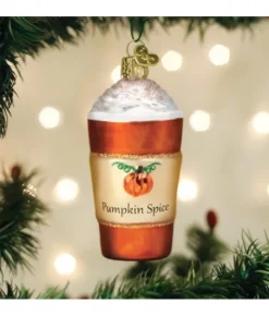 Boutique de Noël Mom'S Kitchen & Bakery*Pumpkin Spice Latte Glass Ornament