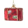 Boutique de Noël Collections*Red Luggage Glass Ornament