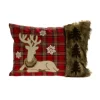 Boutique de Noël Enchanted Forest*Red Plaid Deer Cushion