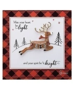 Boutique de Noël Enchanted Forest*Reindeer Pin. "May Your Heart Be Light And Your Spirit Be Bright"