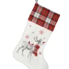 Boutique de Noël Stockings*Reindeer Plaid Stocking