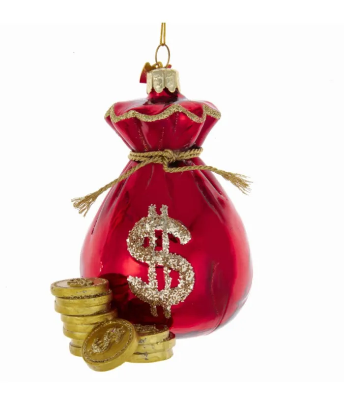 Boutique de Noël Varied Shapes*Sack Of Money Glass Ornament