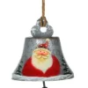 Boutique de Noël Rustic*Santa Grey Bell Ornament