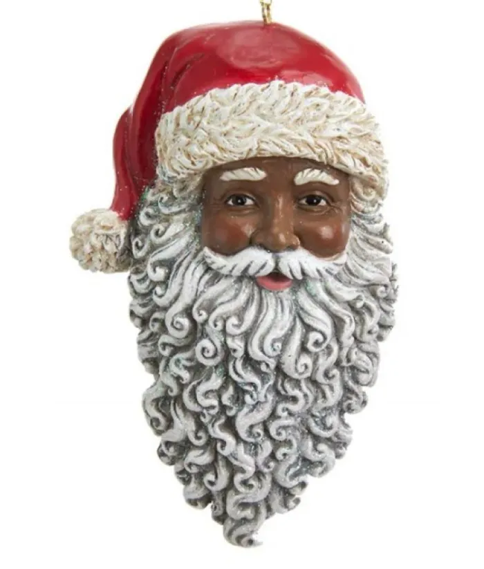 Boutique de Noël African American*Santa Head Ornament