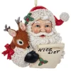 Boutique de Noël Christmas Classics*Santa Holding A Nice List Ornament