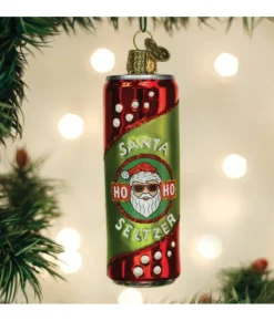 Boutique de Noël Mom'S Kitchen & Bakery*Santa Seltzer, Glass Ornament