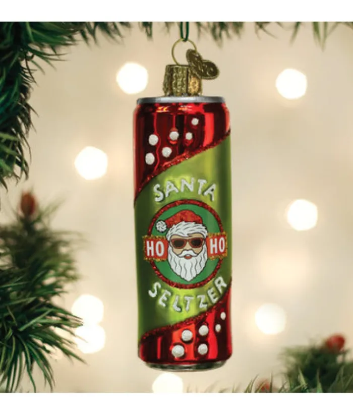 Boutique de Noël Mom'S Kitchen & Bakery*Santa Seltzer, Glass Ornament