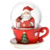 Boutique de Noël Snow Globes*Santa Teacup Snowglobe