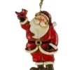 Boutique de Noël Rustic*Santa With Cardinal Ornament