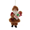 Boutique de Noël Mom'S Kitchen & Bakery*Santa With Hot Chocolate Pouch Ornament