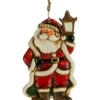 Boutique de Noël Rustic*Santa With Lantern Ornament