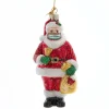 Boutique de Noël Varied Shapes*Santa With Mask Glass Ornament
