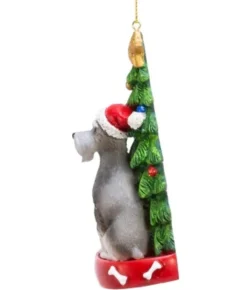 Boutique de Noël Family & Friends*Schnauzer Ornament With Christmas Tree