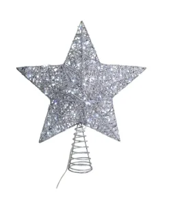 Boutique de Noël Winter Wonderland*Silver Star Tree Top Led