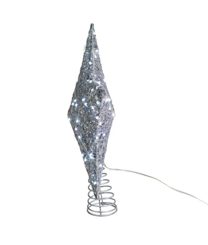 Boutique de Noël Winter Wonderland*Silver Star Tree Top Led
