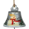 Boutique de Noël Rustic*Snowman Grey Bell Ornament