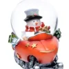 Boutique de Noël Snow Globes*Snowman On Red Snowmobile Mini-Snowglobe