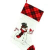 Boutique de Noël Stockings*Snowman Plaid Stocking