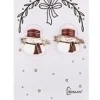 Boutique de Noël Winter Wonderland*Snowman Shaped Earrings.